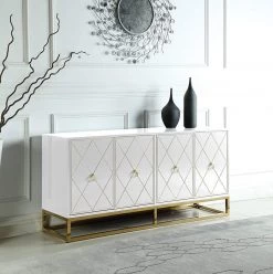 Best Master Furniture Living Room Isabel Lacquer Sideboard
