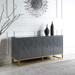 Best Master Furniture Living Room Isabel Lacquer Sideboard