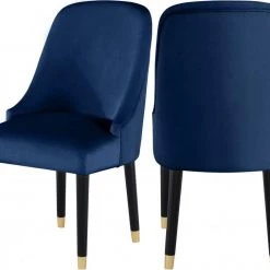 Meridian Furniture Dining Room Omni Velvet Dining Chair Set Of 2