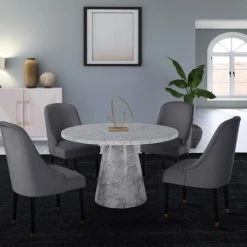 Meridian Furniture Dining Room Omni Velvet Dining Chair Set Of 2