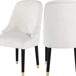 Meridian Furniture Dining Room Omni Velvet Dining Chair Set Of 2