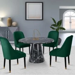 Meridian Furniture Dining Room Omni Velvet Dining Chair Set Of 2