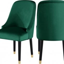 Meridian Furniture Dining Room Omni Velvet Dining Chair Set Of 2