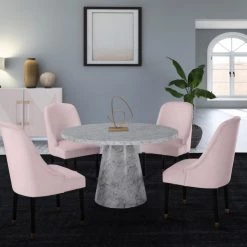 Meridian Furniture Dining Room Omni Velvet Dining Chair Set Of 2