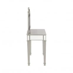 Coaster Bedroom Margaret 2 Piece Mirrored Vanity Set With Stool