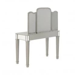 Coaster Bedroom Margaret 2 Piece Mirrored Vanity Set With Stool