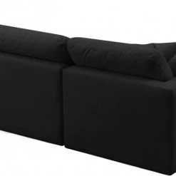 Meridian Furniture Plush 4 Piece Velvet Standard Modular Overstuffed Reversible Sectional