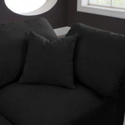 Meridian Furniture Living Room Plush 6 Piece Velvet Standard Modular Overstuffed Reversible Sectional