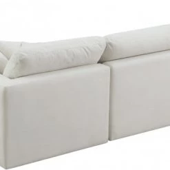 Meridian Furniture Plush 4 Piece Velvet Standard Modular Overstuffed Reversible Sectional