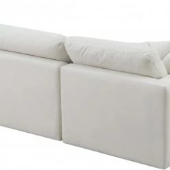 Meridian Furniture Plush 4 Piece Velvet Standard Modular Overstuffed Reversible Sectional