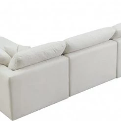 Meridian Furniture Plush 6 Piece Velvet Standard Modular Overstuffed Reversible Sectional Living Room