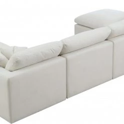 Meridian Furniture Living Room Plush 6 Piece Velvet Standard Modular Overstuffed Reversible Sectional