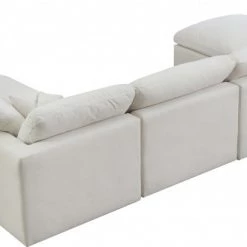 Meridian Furniture Plush 8 Piece Velvet Standard Modular Overstuffed Reversible Sectional Living Room