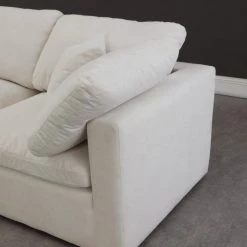 Meridian Furniture Plush 8 Piece Velvet Standard Modular Overstuffed Reversible Sectional Living Room