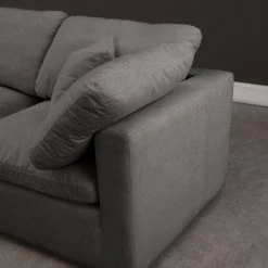 Meridian Furniture Plush 5 Piece Velvet Standard Modular Overstuffed Reversible Sectional