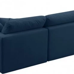 Meridian Furniture Plush 4 Piece Velvet Standard Modular Overstuffed Reversible Sectional
