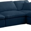 Meridian Furniture Plush 4 Piece Velvet Standard Modular Overstuffed Reversible Sectional