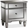Best Master Furniture Grace Mirrored Nightstand Bedroom