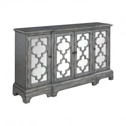 Coaster Loggan 4 Door Accent Cabinet Grey Living Room