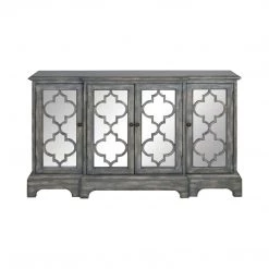 Coaster Loggan 4 Door Accent Cabinet Grey Living Room