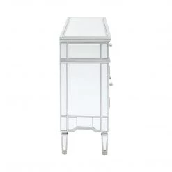 Coaster Living Room Cherry 5 Drawer Mirrored Buffet