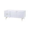 ACME Maissa TV Console In White & Gold Buffet