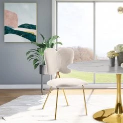 Meridian Furniture Accent Chairs Angel Velvet Dining Chair (Set Of 2)