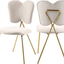 Meridian Furniture Accent Chairs Angel Velvet Dining Chair (Set Of 2)