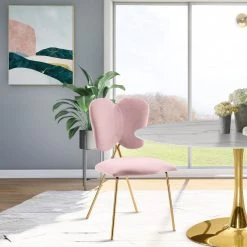 Meridian Furniture Accent Chairs Angel Velvet Dining Chair (Set Of 2)