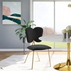 Meridian Furniture Accent Chairs Angel Velvet Dining Chair (Set Of 2)