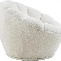 Meridian Furniture Living Room Dream Faux Sheepskin Fur Accent Chair