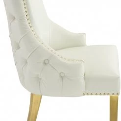 Meridian Furniture Tuft Faux Leather Dining Chair