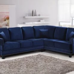 Meridian Furniture Ferrara Velvet 2 Piece Sectional (LAF & RAF)