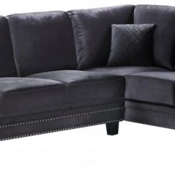 Meridian Furniture Ferrara Velvet 2 Piece Sectional (LAF & RAF)