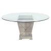 Best Master Furniture Borghese Mirrored Round Dining Table