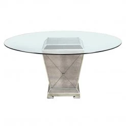 Best Master Furniture Borghese Mirrored Round Dining Table
