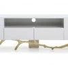 VIG Living Room Modrest Legend Modern White & Gold TV Stand