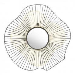 Zuo Mod Comet Round Mirror Black & Gold