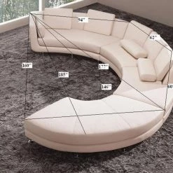 VIG Divani Casa A94 - Contemporary Bonded Leather Sectional Sofa & Ottoman