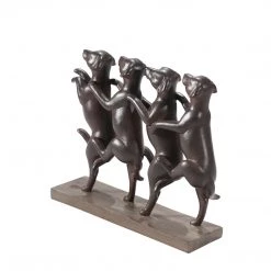 Sagebrook Home Decor Rust Dancing Dogs