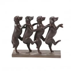 Sagebrook Home Decor Rust Dancing Dogs