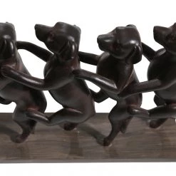 Sagebrook Home Decor Rust Dancing Dogs