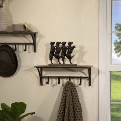 Sagebrook Home Decor Rust Dancing Dogs