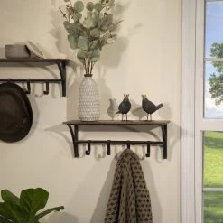 Sagebrook S/2 Resin Birds W/ Gold Crowns Home Decor