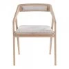 Moe's Padma Oak Arm Chair Light Grey