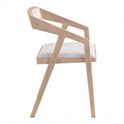 Moe's Padma Oak Arm Chair Light Grey