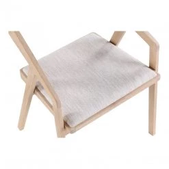 Moe's Padma Oak Arm Chair Light Grey