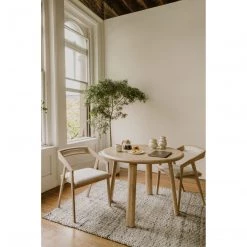 Moe's Padma Oak Arm Chair Light Grey