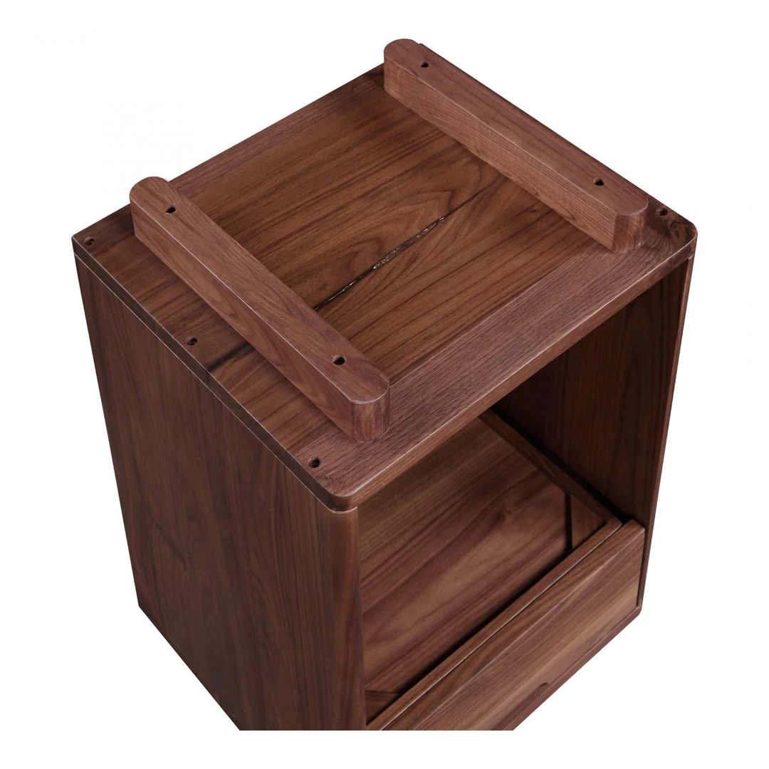 Moe's Bedroom Osamu Walnut Nightstand