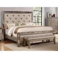 Best Master Furniture Ava Mirrored Bed